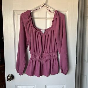 Nine West cinched waist blouse - orchid purple - M
